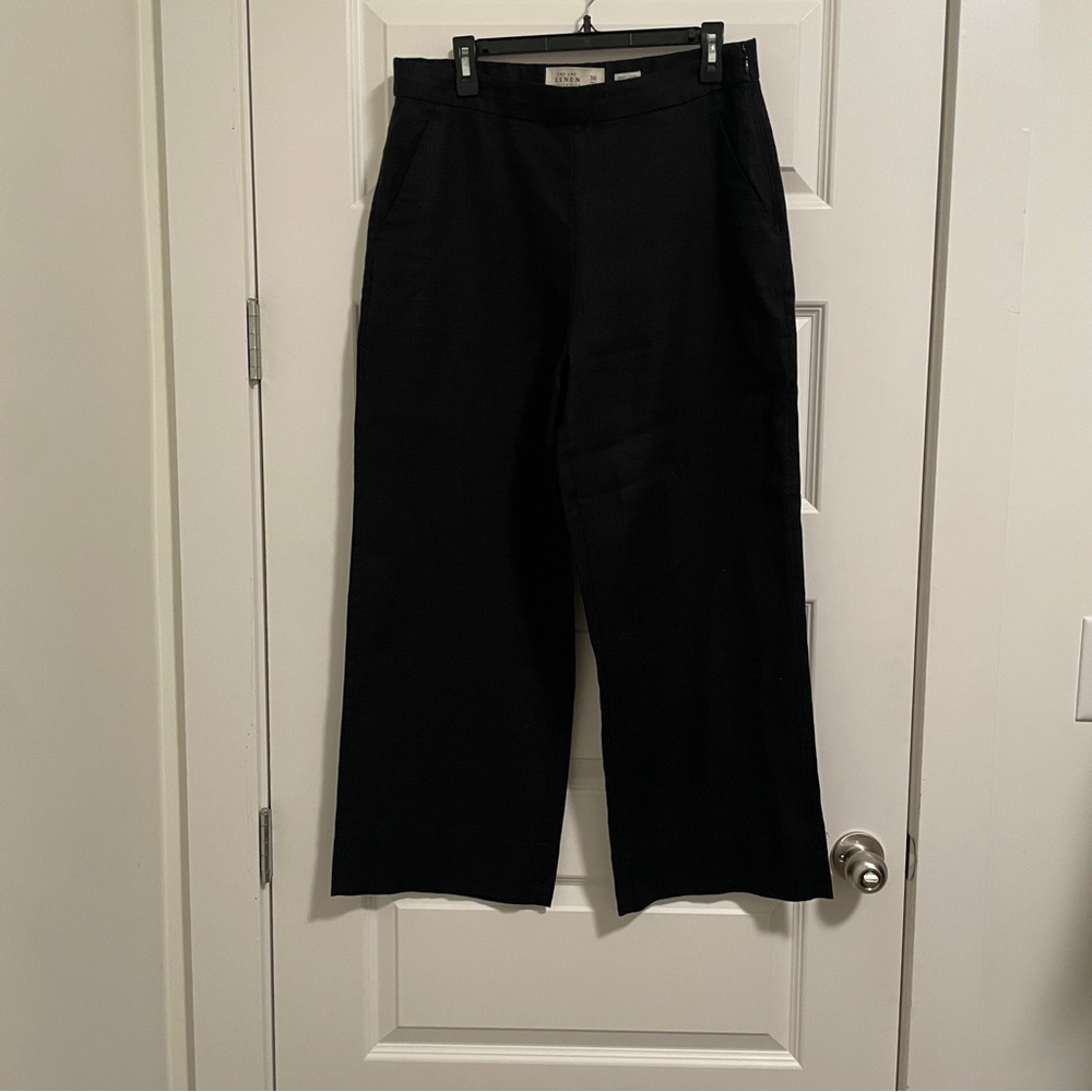 Abercrombie Black 100% Linen Pants